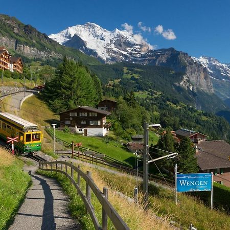 Chalet Bergfrieden Penthouse Wengen Exterior foto