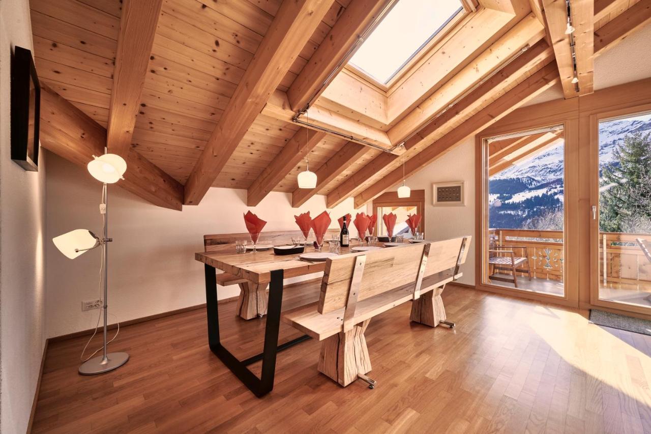 Chalet Bergfrieden Penthouse Wengen Exterior foto