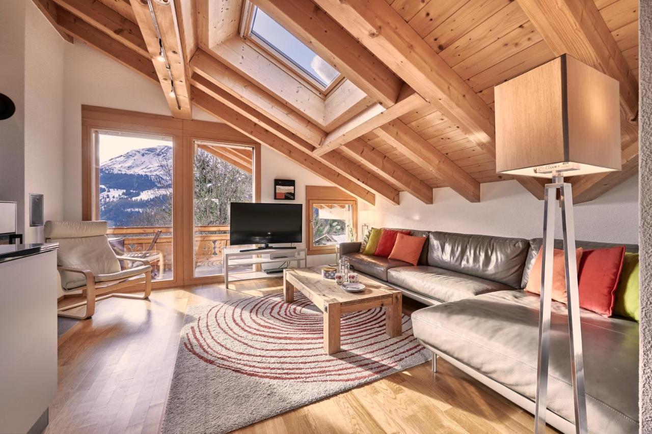 Chalet Bergfrieden Penthouse Wengen Exterior foto