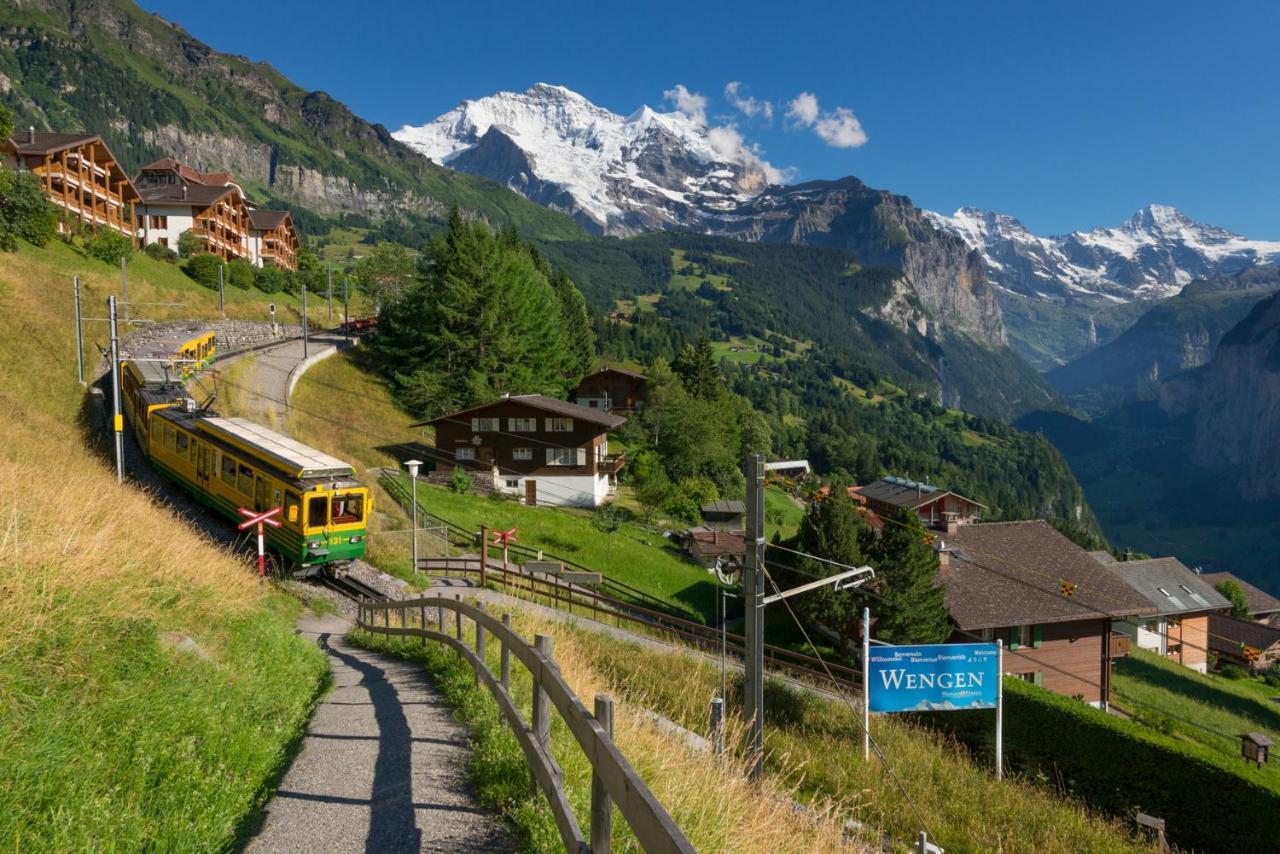 Chalet Bergfrieden Penthouse Wengen Exterior foto