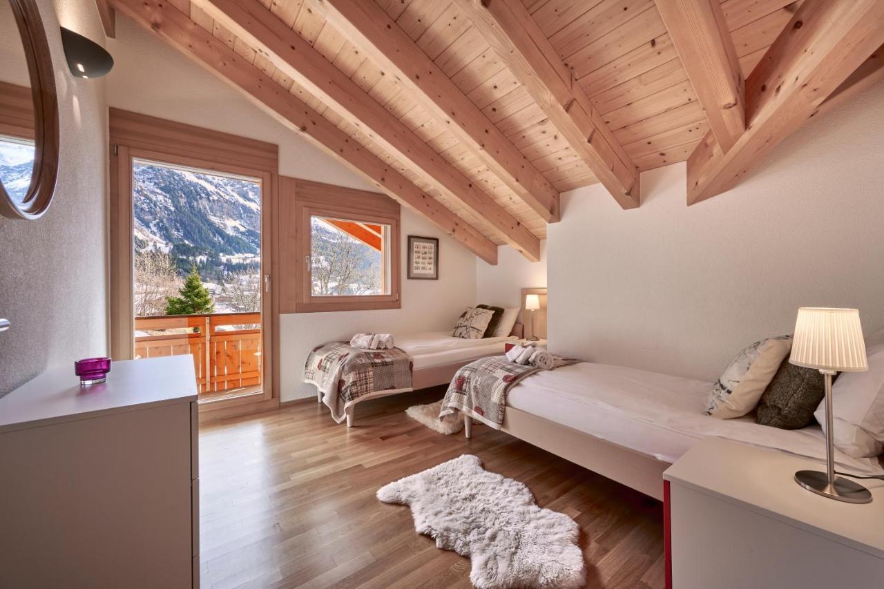 Chalet Bergfrieden Penthouse Wengen Exterior foto